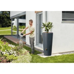 Regentonne 'Vaso' anthrazit 220 l