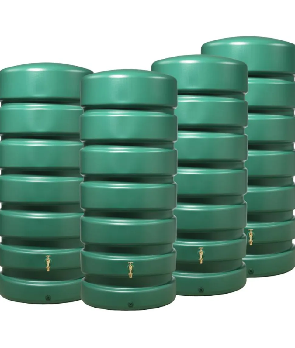 Regentonnen 'Classico' grün 2600 l 4 Stück