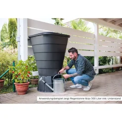 Regentonnen-Unterstand graphite grey passend für 203 l, 210 l und 300 l