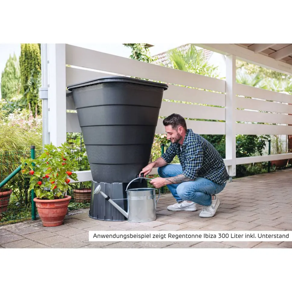 Regentonnen-Unterstand graphite grey passend für 203 l, 210 l und 300 l