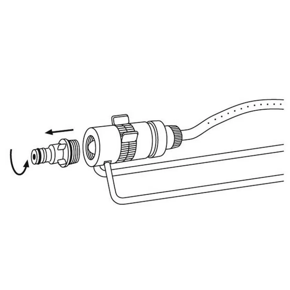 Regner-Anschlussstück schwarz 3/4"