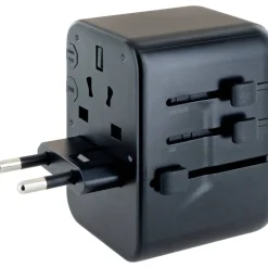 Reiseadapter universal USB-C/USB-A schwarz