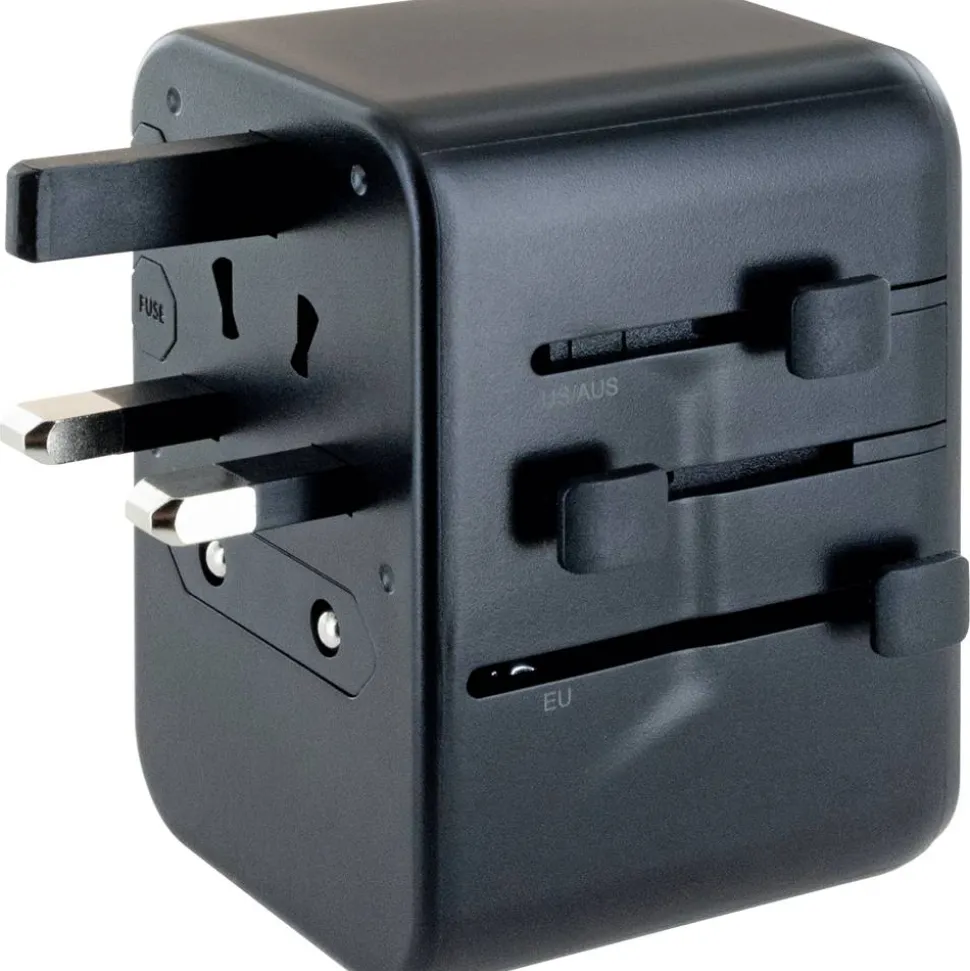 Reiseadapter universal USB-C/USB-A schwarz