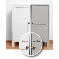 Renovierfarbe für Möbel- und Küchenfronten taupe seidenmatt 1 l
