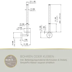 Reserve-Toilettenpapierhalter 'Soulution' teleskopierbar verchromt