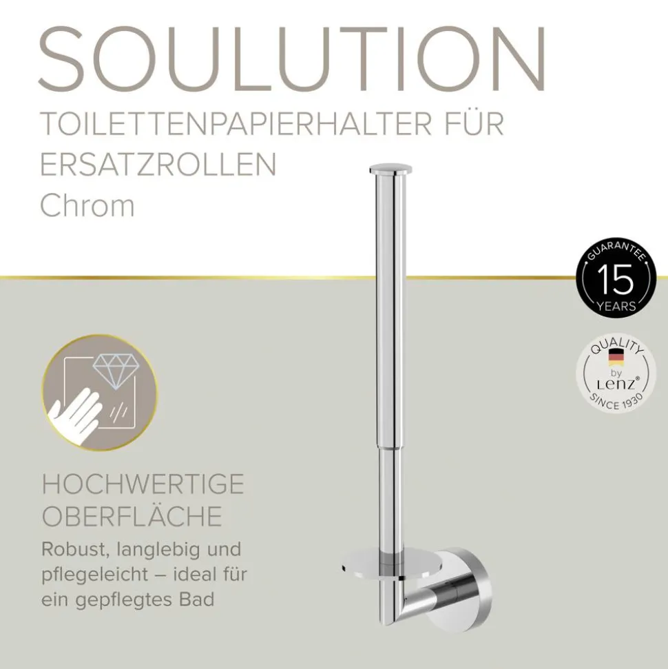 Reserve-Toilettenpapierhalter 'Soulution' teleskopierbar verchromt
