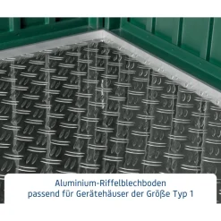 Riffelblech-Boden 'GH2 Typ1' Aluminium 225,7 x 95,5 x 0,5 cm