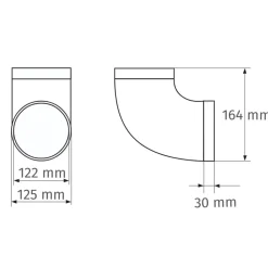 Rohrbogen 90° Ø 125 mm