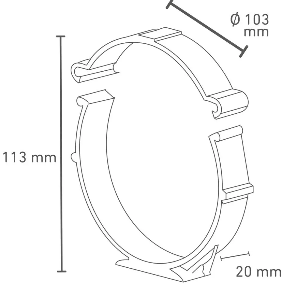 Rohrhalter Ø 100, 2 Stück