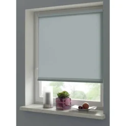 Rollo 'EasyFix' rauchblau 120 x 150 cm