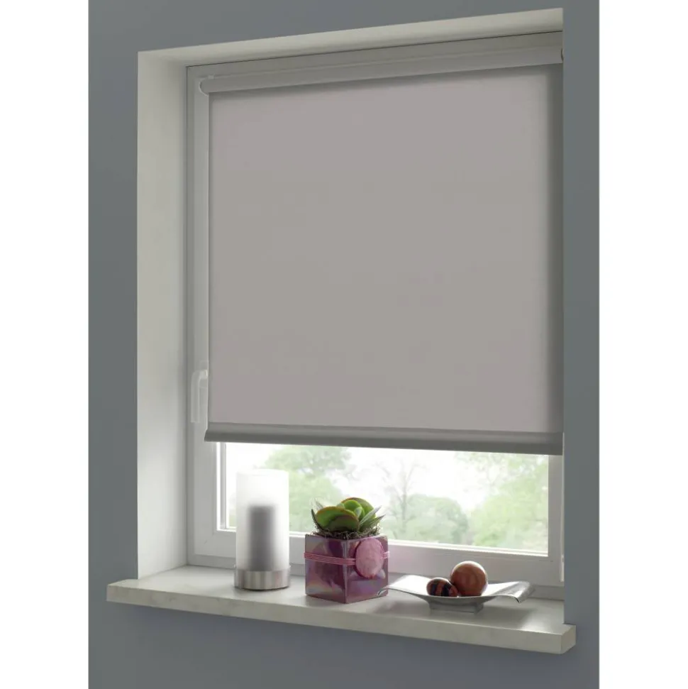 Rollo 'EasyFix' steingrau 90 x 210 cm