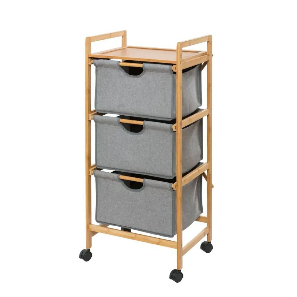 Rollwagen 'Bahari' Polyester braun, grau 44 x 96 x 34 cm