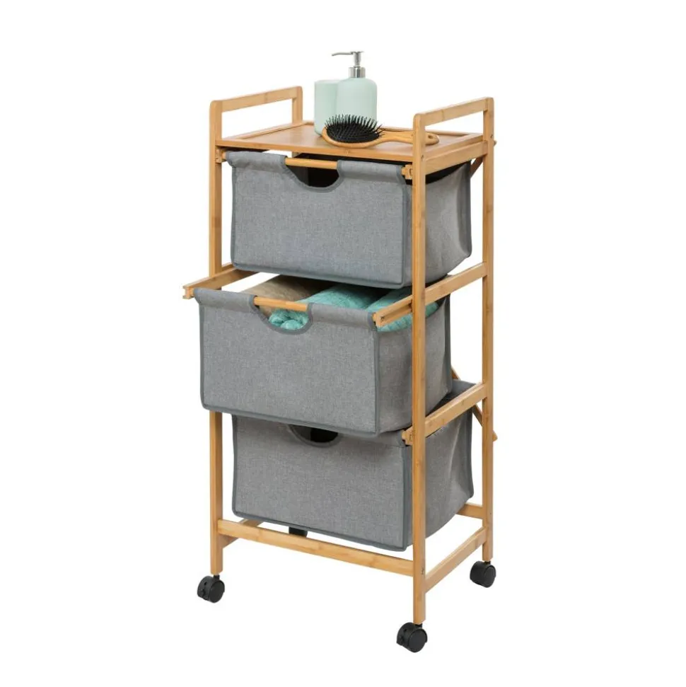Rollwagen 'Bahari' Polyester braun, grau 44 x 96 x 34 cm