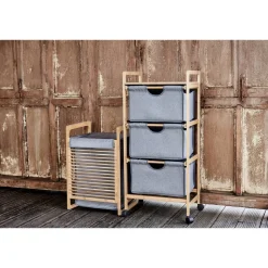 Rollwagen 'Bahari' Polyester braun, grau 44 x 96 x 34 cm