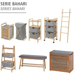 Rollwagen 'Bahari' Polyester braun, grau 44 x 96 x 34 cm