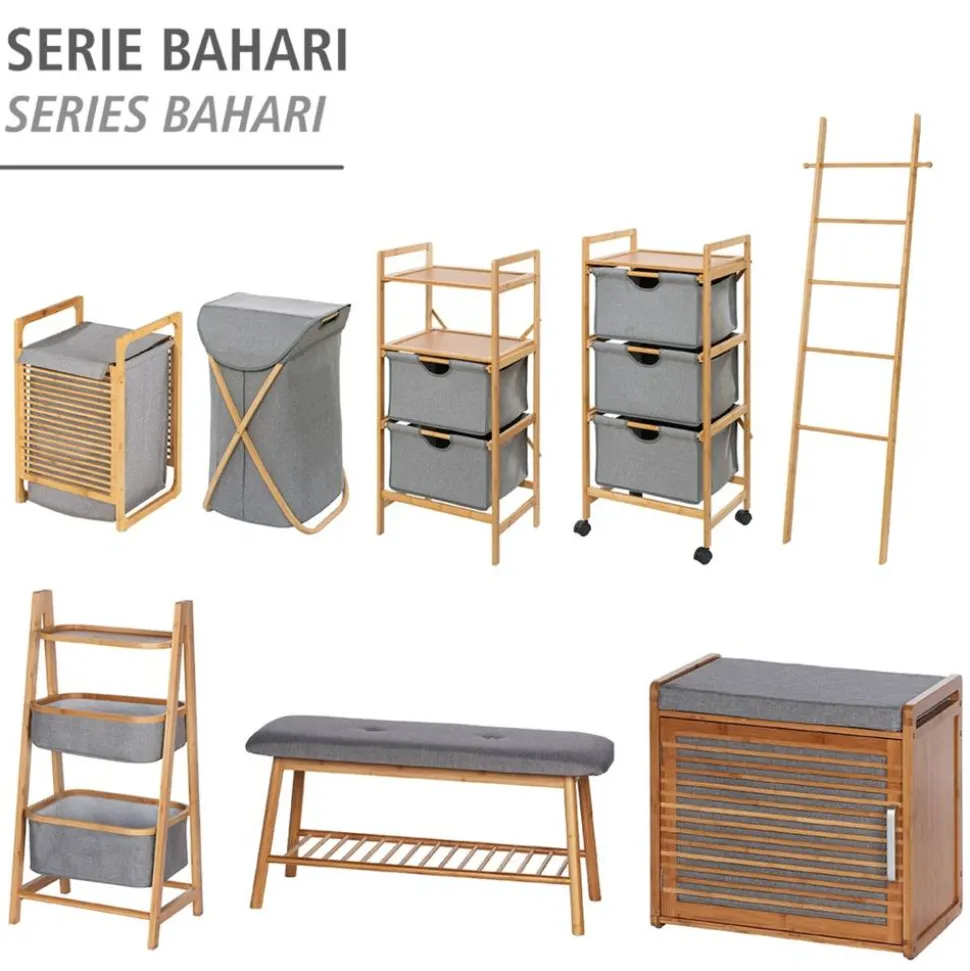 Rollwagen 'Bahari' Polyester braun, grau 44 x 96 x 34 cm
