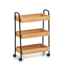 Rollwagen schwarz 49,5 x 70,5 x 28 cm