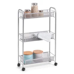 Rollwagen silber 44 x 70,5 x 17 cm