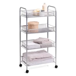 Rollwagen silber 42,5 x 83,5 x 26 cm