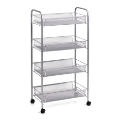 Rollwagen silber 42,5 x 83,5 x 26 cm