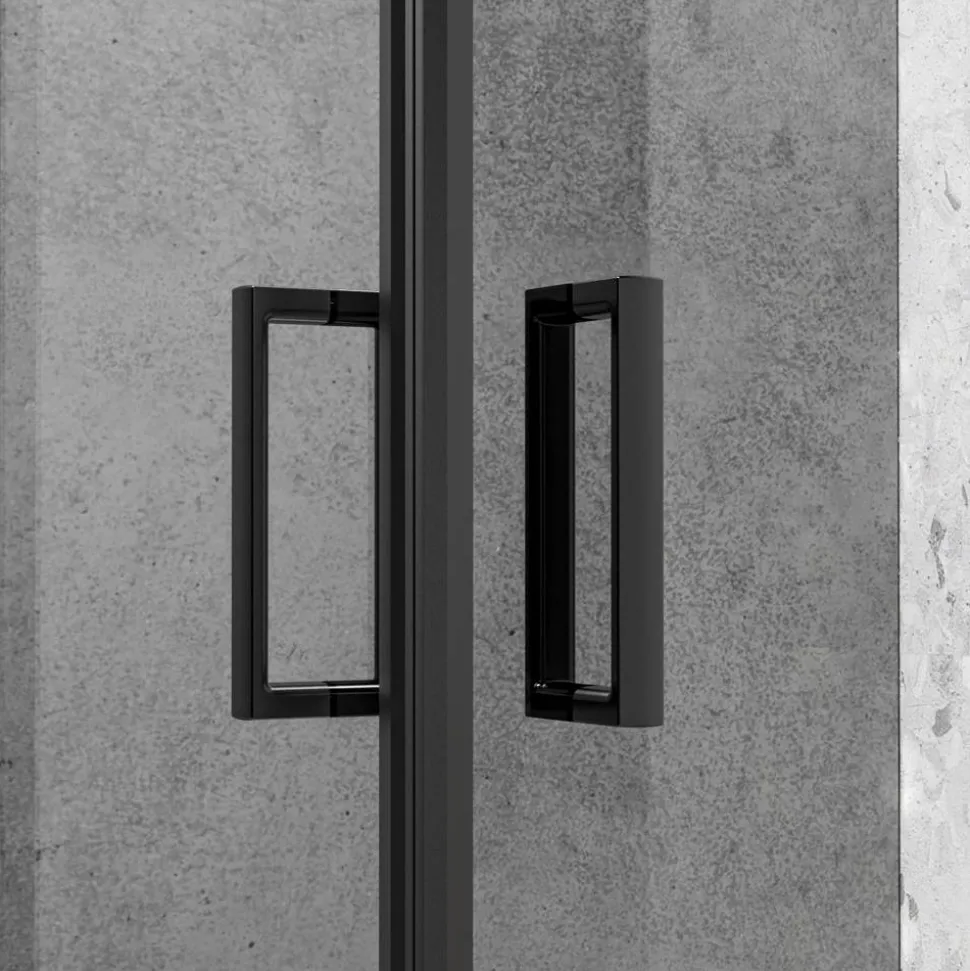 Runddusche 'Paola' schwarz 90 x 190 x 90 cm