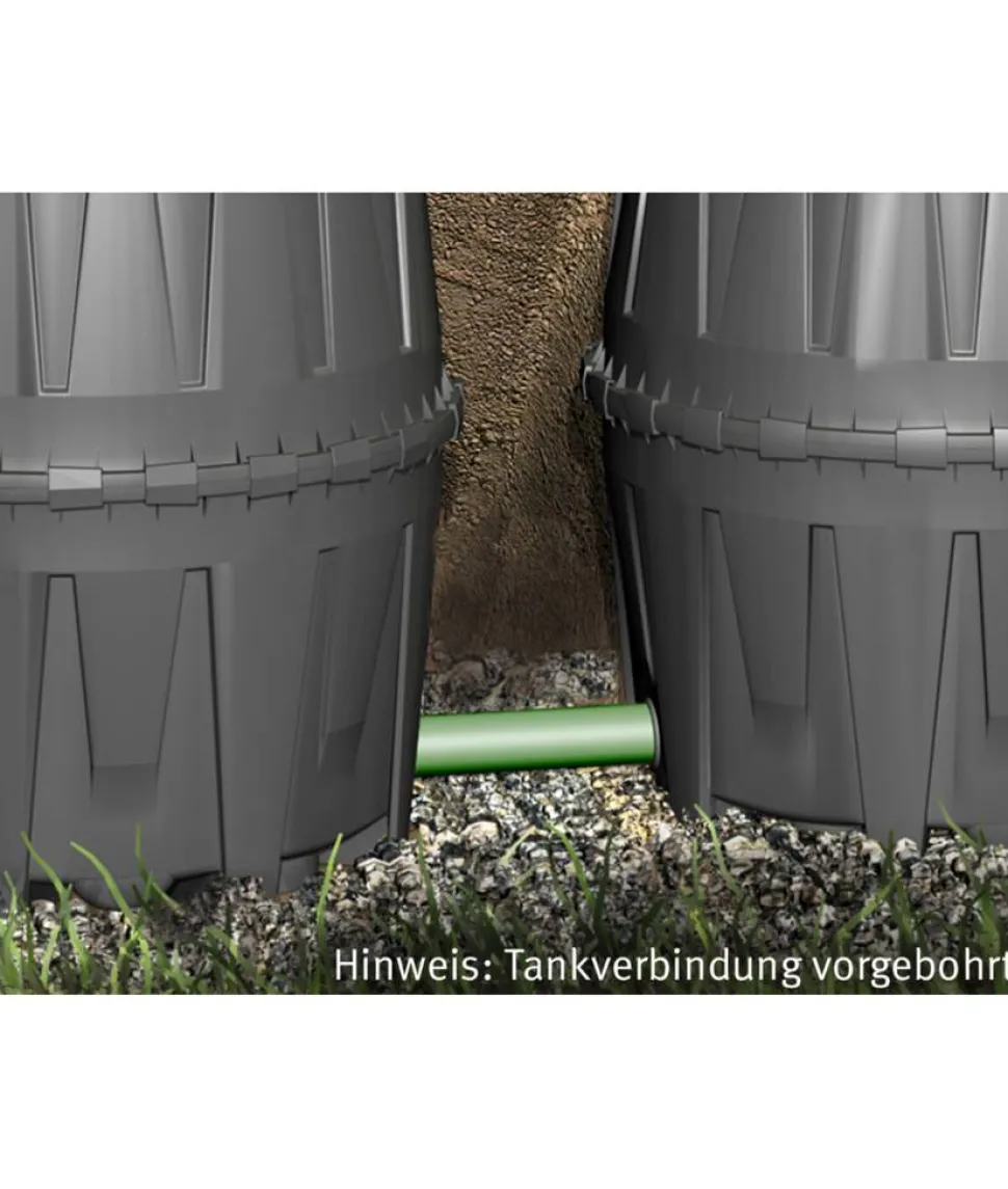 Sammelgrube 'Herkules' schwarz 3200 l 2 Stück
