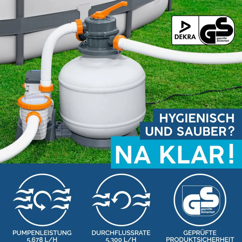 Sandfilteranlage 5.678 l/h 230 W mit Zeitschaltuhr