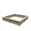 Sandkasten Fichtenholz naturfarben 150 x 24 x 150 cm