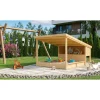 Sandkasten 'Tabalgu Bully' naturbelassen 214 x 173 x 270 cm