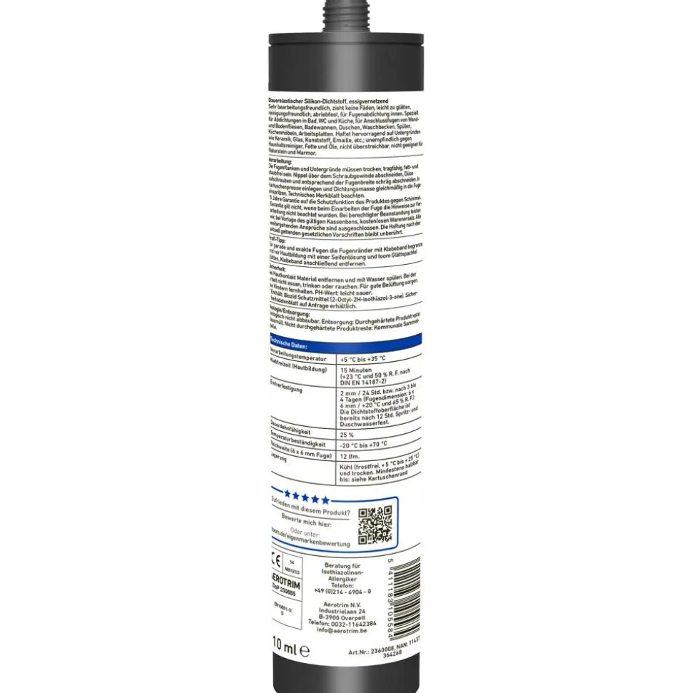 Sanitärsilikon pergamonfarben 310 ml