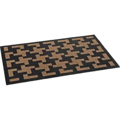 Sauberlaufmatte Hahnentritt 70 x 50 cm braun