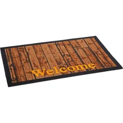 Sauberlaufmatte 'Welcome' 58 x 39 cm braun/gelb