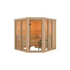 Sauna 'Airisa' naturbelassen 196 x 198 x 196 cm