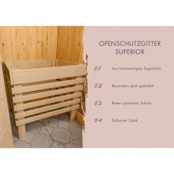 Sauna 'Airisa' naturbelassen 196 x 198 x 196 cm