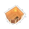 Sauna 'Ariadna 3' naturbelassen mit bronzierter Tür 9 kW Ofen integrierte Steuerung 231 x 196 x 198 cm