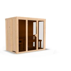 Sauna 'Paco 3' naturbelassen 216 x 138 x 198 cm