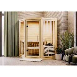 Sauna 'Yumalie' naturbelassen 158 x 207 x 158 cm