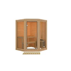 Sauna 'Yumalie' naturbelassen 158 x 207 x 158 cm