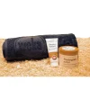Sauna-Geschenkset Peelingsalz, Honiglotion, Saunahandtuch