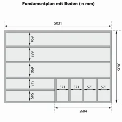 Saunahaus 'Aressa 3' naturbelassen / graualuminium 276 x 231,5 x 276 cm