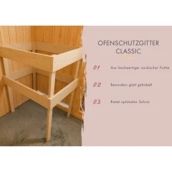 Saunahaus 'Bosco 6' naturbelassen 9 kW Bio-Ofen externe Steuerung 396 x 231 x 217 cm