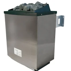 Saunahaus 'Francisco 5' B terragrau 9 kW Ofen externe Steuerung 509 x 369 x 253 cm