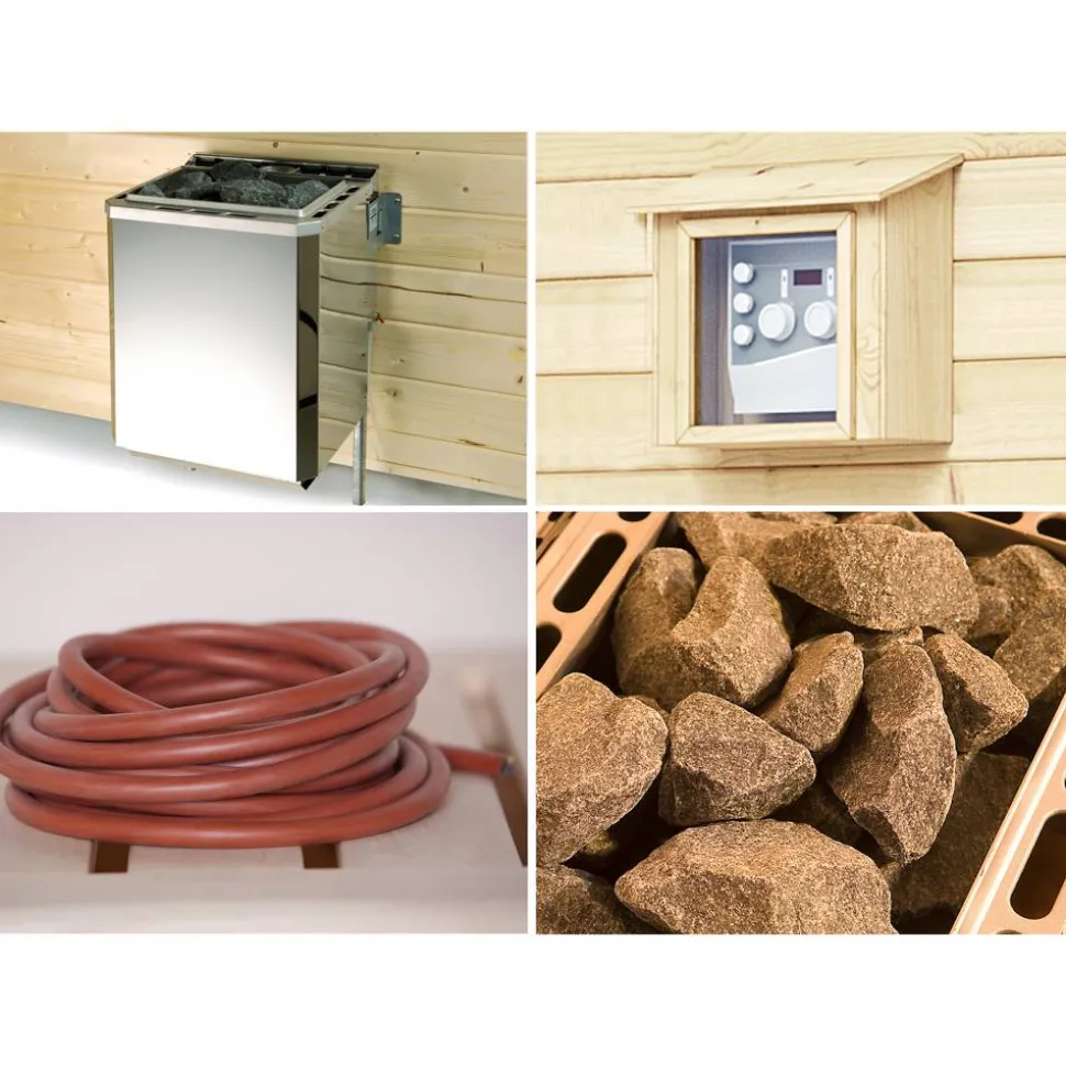 Saunaofen-Set 'BioS 9,0 kW' für Fasssauna bis 14 m³