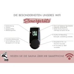 Saunaofen-Set mit Außensteuerung 9 kW und WiFi-Steuerung