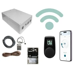 Saunaofen-Set mit Außensteuerung 9 kW und WiFi-Steuerung