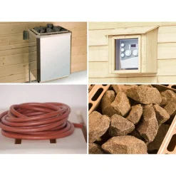 Saunaofen-Set 'OS 9,0 kW' für Fasssauna bis 14 m³