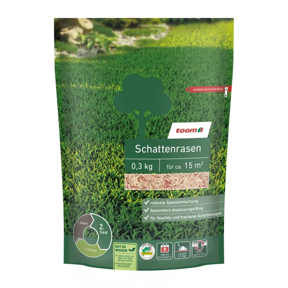 Schattenrasen 0,3 kg für ca.15 m²