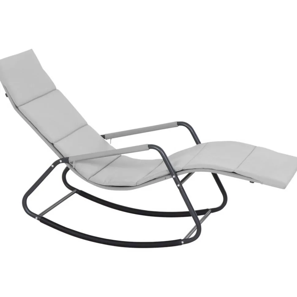 Schaukelliege 'Aliano' grau 57 x 84 x 143 cm
