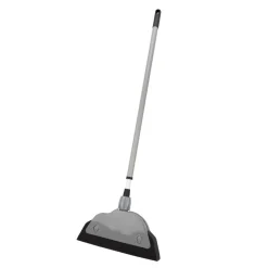Schaumstoffbesen mit Stiel Kunststoff grau schwarz
