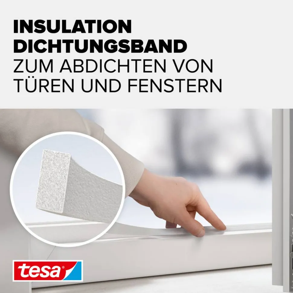 Schaumstoffdichtung Universal 'Insulation' weiß 0,6 x 0,9 x 1000 cm